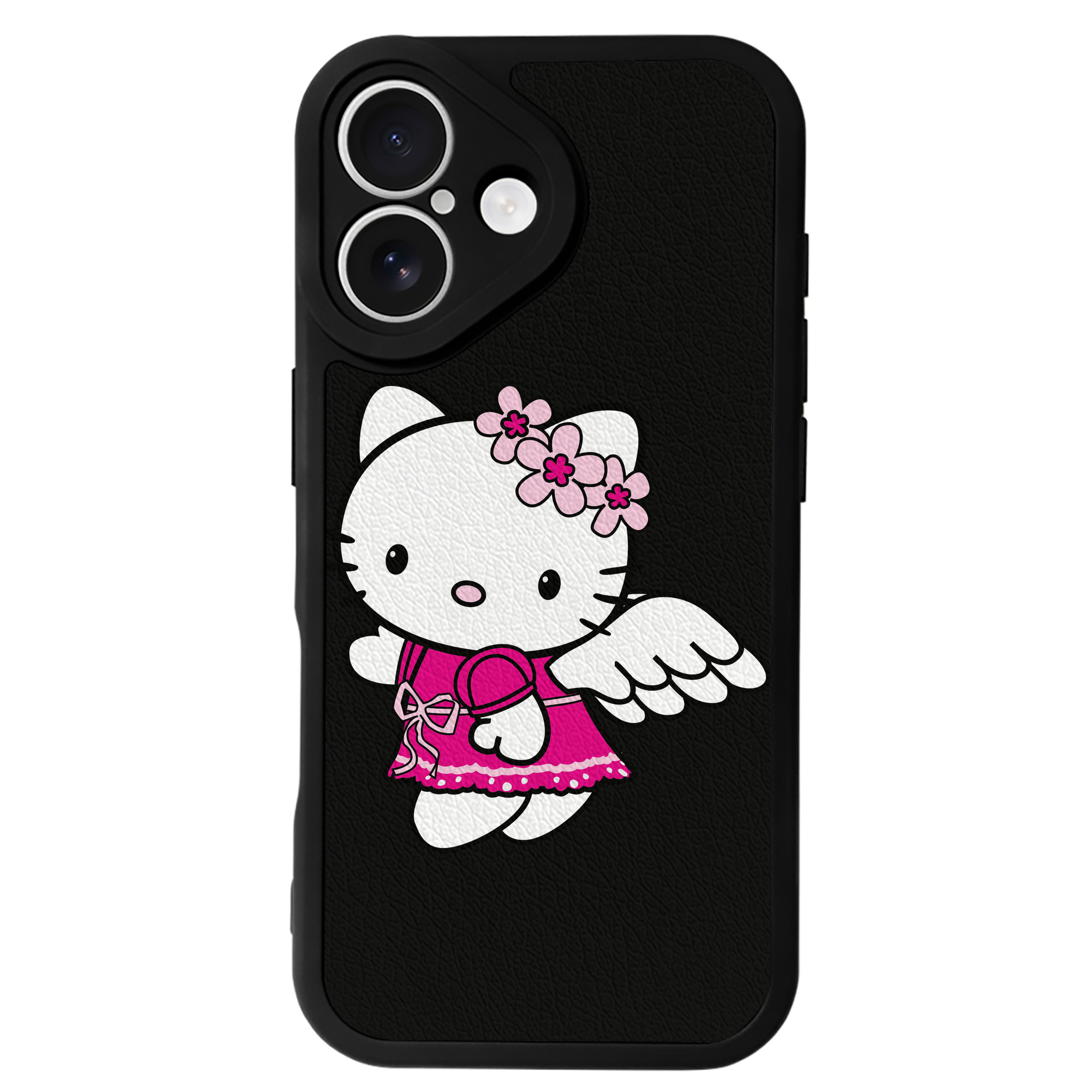 （画像用） Hello Kitty ハローキティ 【iPhone 16シリーズ対応】シリコンスマホケース（レザー調） 材質：シリコン